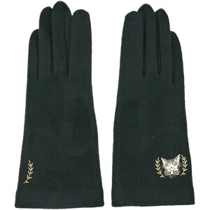 わちふぃーるど ダヤン レディース手袋 ほおづえWF・黒 940164