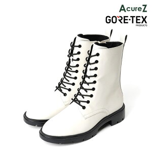 レディース ブーツ AcureZ 3E ヒール 4.5cm asics [ ホワイト アキュアーズ レディース アシックス GORE-TEX ゴアテックス 防水 雨 雨靴 梅雨 カジュアルブーツ ラウンドトゥ 厚底 靴 コンフォートシュ
