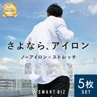 【さよならアイロン】 ワイシャツ 5枚セット 形態安定 長袖 30代 40代 ニットシャツ ポロシャツ 形状記憶…
