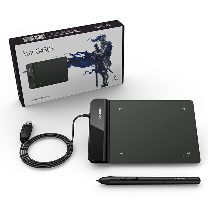楽天市場 Xppen ペンタブレット ペンタブ 4 3インチ 2mm厚さ 8192レベル筆圧 イラスト入門用 Osu ゲーム用 黒 Starg430s Xp Pen Official Store