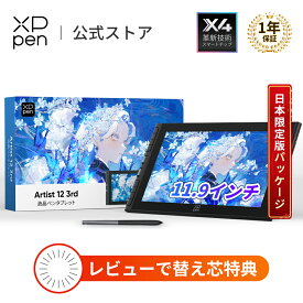 【ランキング1位受賞】【日本限定】XPPen 液タブ Artist 12 3rd X4チップ搭載ペン 液晶ペンタブレット 初心者 イラスト 絵描き 折り畳みスタンド付 Windows MacOS Android対応 Artist 12サード