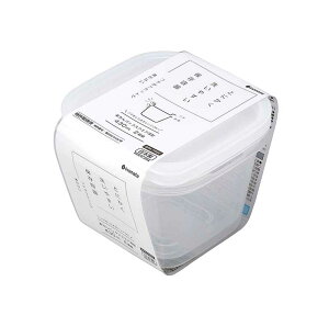 保存容器 楽ちんパック スクエア 深型 430ml 2個組 クリアー ホワイト イノマタ化学