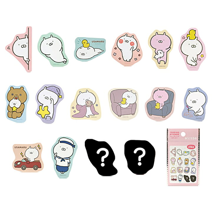 楽天市場】うさまるステッカー 1箱(16個ｱｿｰﾄ) : ひゃくえもんプラス 