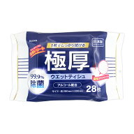 極厚99.9％ 除菌ウエットティッシュ アルコール 28枚