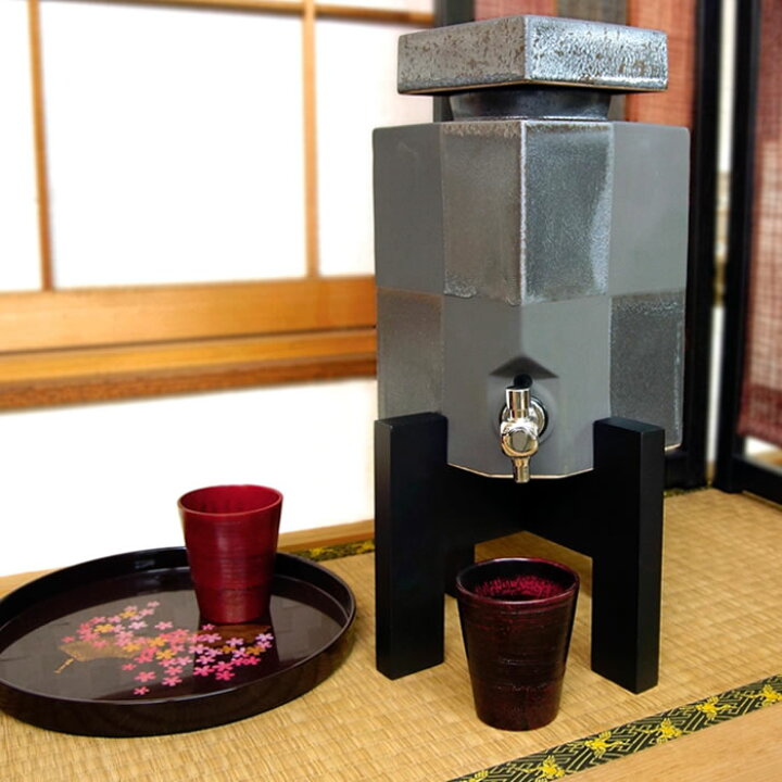 楽天市場】【名入れ対応】日本六古釜 常滑焼 佳窯 黒市松焼酎サーバー 