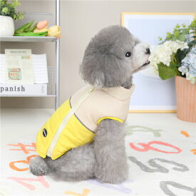 犬服 秋冬 かわいいジャケット アウターベスト 暖かい 小型犬中型犬 ペット防寒グッズ 背中開き 3カラー