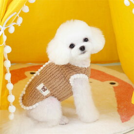 犬服 秋冬人気ベスト 背中開き 着せやすい かわいいデザイン 中型犬小型犬大型犬 袖口なし 3カラー