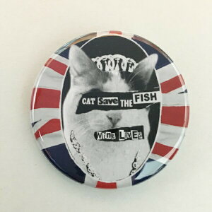 L lR ʃobW CAT SAVE THE FISH 44mmʃob` obW v[g ˂ lRD  G fUC CXg Aj} 킢 ObY Oђg TrlR TolR ~P VlR N