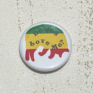 猫 ネコ 缶バッジ Do you love me? ラスタバージョン 缶バッチ バッジ プレゼント ネコ好き 可愛い 雑貨 デザイン イラスト アニマル かわいい グッズ 白黒三毛茶トラ サビネコ サバネコ ミケ シ