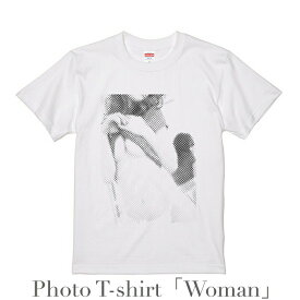 デザイン Tシャツ 「Woman」メンズ ホワイト 綿100% グラフィックT フォトT ヌード セクシー セミヌード エロかわいい オシャレ プレゼント 大きいサイズ ビッグTシャツ 【受注生産】