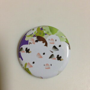 文鳥 缶バッジ spica* 「ふぃんちミックス」ジュウシマツ 32mm 文鳥 グッズ ブンチョウ ぶんちょう buncho プレゼント