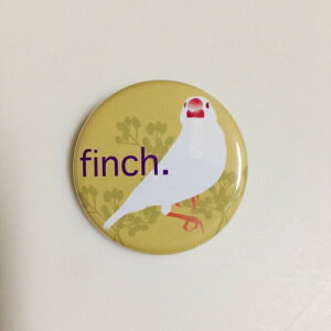 文鳥 缶バッジ spica* 「ふぃんちミックス」白文鳥 32mm 文鳥 グッズ ブンチョウ ぶんちょう buncho プレゼント
