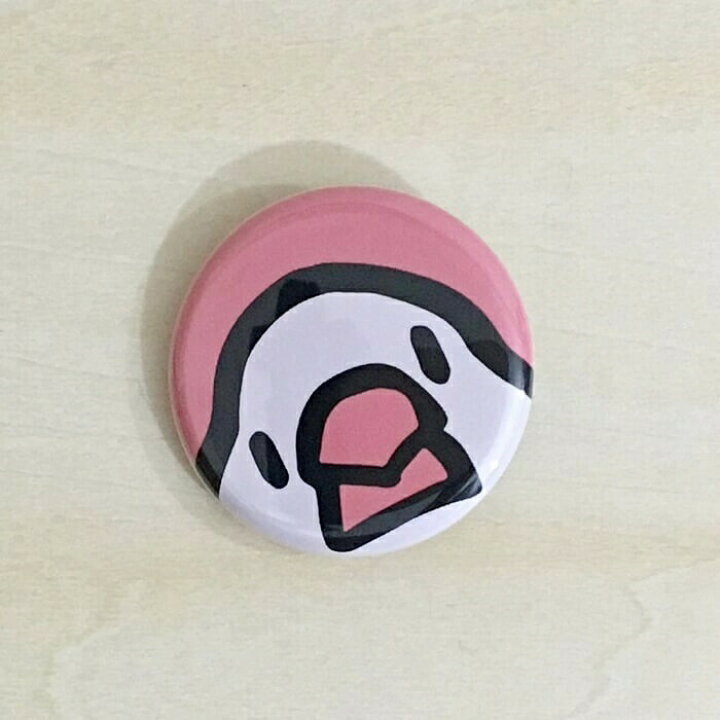 楽天市場 文鳥 ブンチョウ ぶんちょう Buncho ことり 小鳥 おしゃれ で かわいい 缶バッジ ひょっこり文鳥 ホワイト ピンク 32ｍｍ 缶バッチ おもしろ 文鳥 グッズ ブンチョウ ぶんちょう Buncho プレゼント 文鳥と小鳥の雑貨屋hydaway