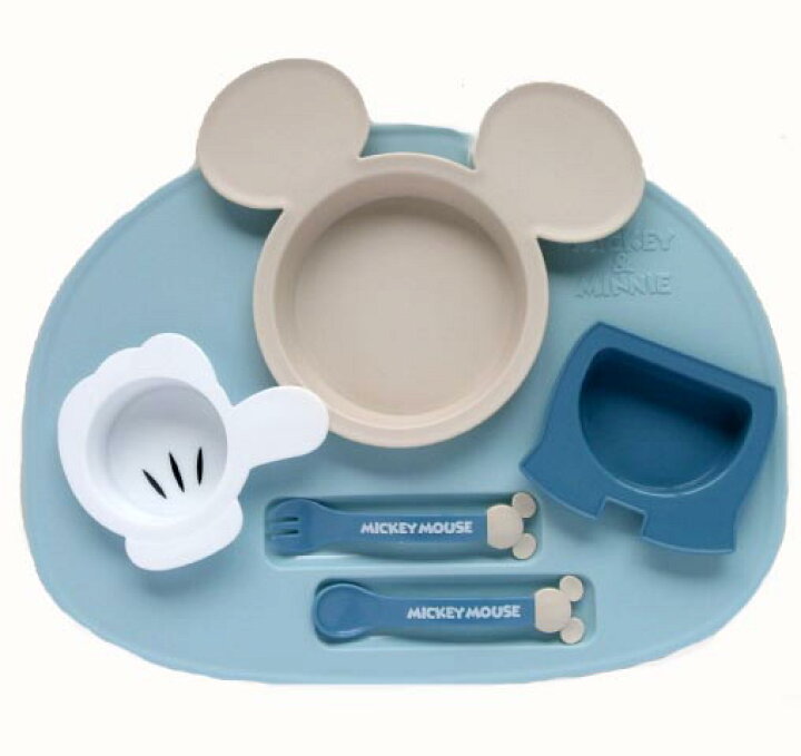 楽天市場 ディズニー ベビー食器セット 出産祝い お食事セット ワンプレート 離乳食 電子レンジ使用可 赤ちゃん 女の子 男の子 ポリプロピレン スモークトーン タオル製ベビー服専門店ハイディ