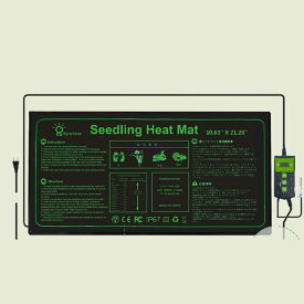 【1℃単位で調節★Hyindoor正規品】デジタルヒーターマット 植物 ヒーターマット コントローラー付き ヒートマット データディスプレイ 温度調節 園芸用ヒーター 27*54cm 園芸発芽マット育苗マット 温床関連 育苗器 菜友器節水保温 日本語説明書付き