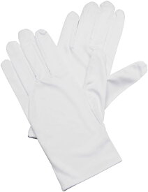 マイクロファイバーグローブ　宝飾手袋 ホワイト　Lサイズ