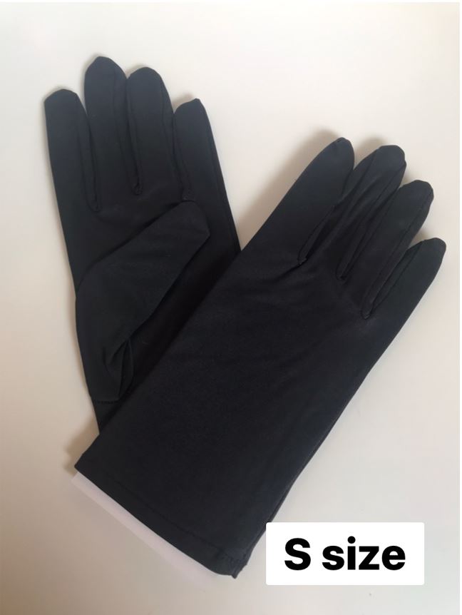 マイクロファイバーグローブ　宝飾手袋 ブラック　Sサイズ