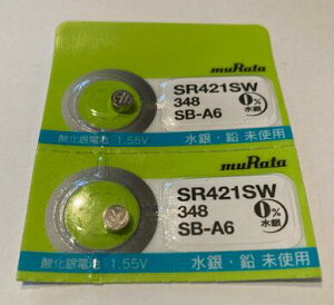 SR421SW(348 SB-A6)�@���c���쏊�@�_����{�^���d�r2�Z�b�g�@�y�����^muRata�z