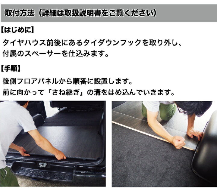 楽天市場】ハイエース 床張りキット ワイドS-GL用 カーゴフロアパネル 
