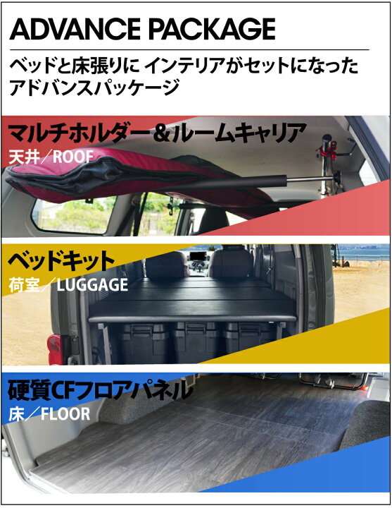 楽天市場】ハイエース ベッドキット 標準S-GL用（3型後期以降）+カーゴ 