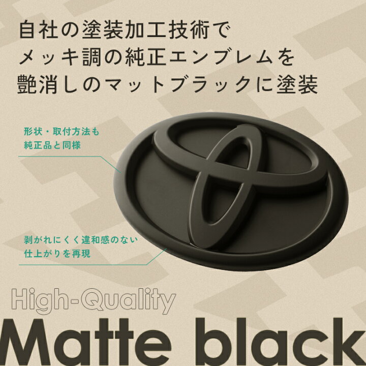 楽天市場】トヨタ ルーミー マット ブラック サイドエンブレム 
