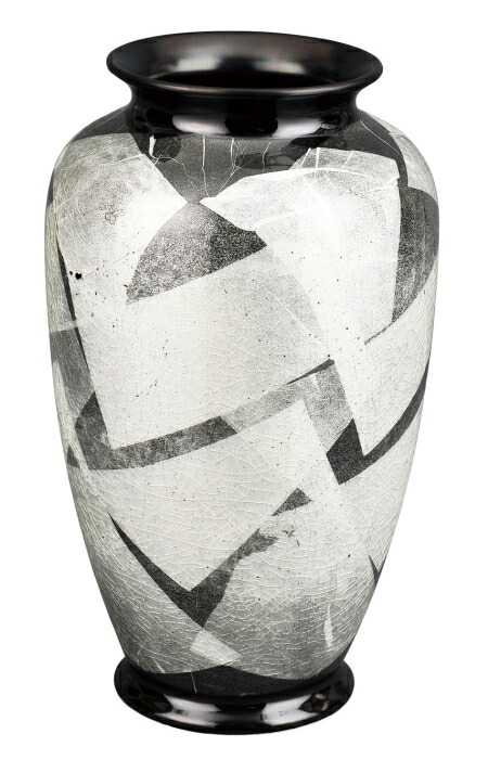 送料無料 彩 九谷焼花瓶 銀彩白磁 はくじ 陶磁器製 公式ストア 花瓶 かびん 8号 少し豊富な贈り物 九谷焼