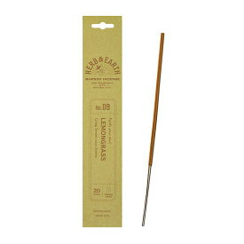 【メール便対応可】H&E(ハーブ＆アース) バンブーインセンス 20本入 全10種類 （サンダルウッド/ラベンダー/ローズ/抹茶 など） お香 日本香堂