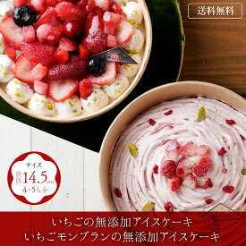 いちごの無添加アイスケーキ いちごのモンブランのアイスケーキ【送料無料】一つ星シェフこだわりの濃厚アイス 氷菓子屋 KOMARU 高級 アイスクリーム ギフト お祝い 内祝い 誕生日 お中元 5と0の日はポイントアップでお得！