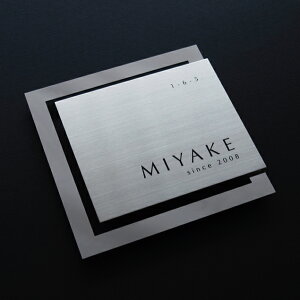 ポイント10倍!!送料無料! 表札 おしゃれ ステンレス 戸建て シンプル 【戸建て表札】h−2001−1 正方形 英字 ネームプレート 戸建表札 デザイン表札 モダン