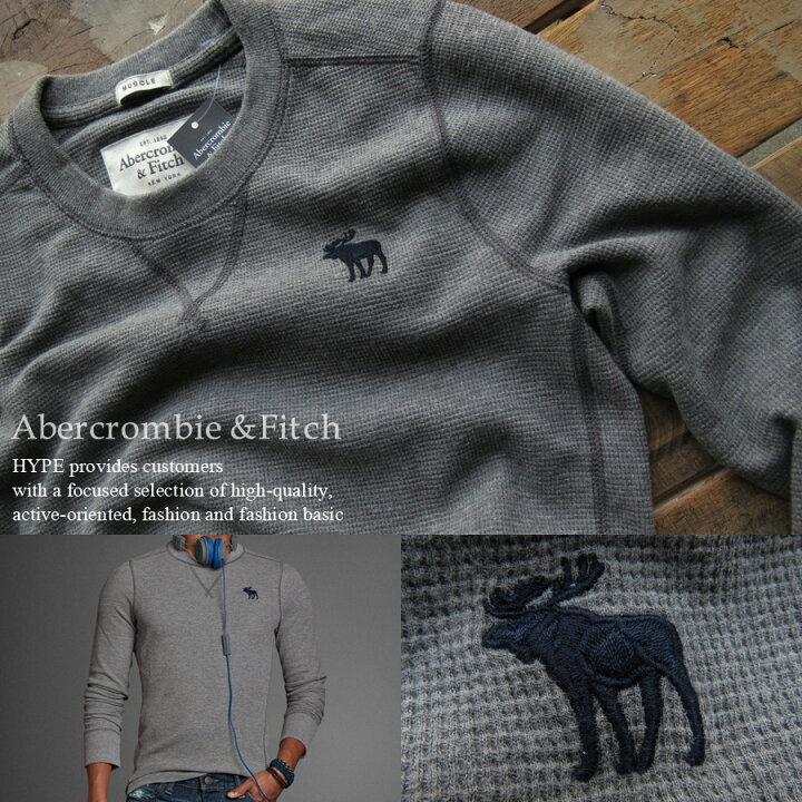 楽天市場 ビッグサイズ 大きいサイズ アバクロ ロンt メンズ 正規品 ワッフル 長袖tシャツ メンズファッション トップス124 236 0336 012 グレー あす楽対応 Ydkg K Kb Abercrombie Fitch H Lt Hype