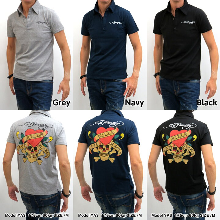 楽天市場】Ed Hardy エドハーディー ポロシャツ メンズ 半袖 セレカジ 