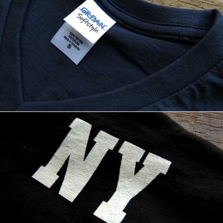 楽天市場】NYプリント Tシャツ メンズ New York Vネック 美シルエット 