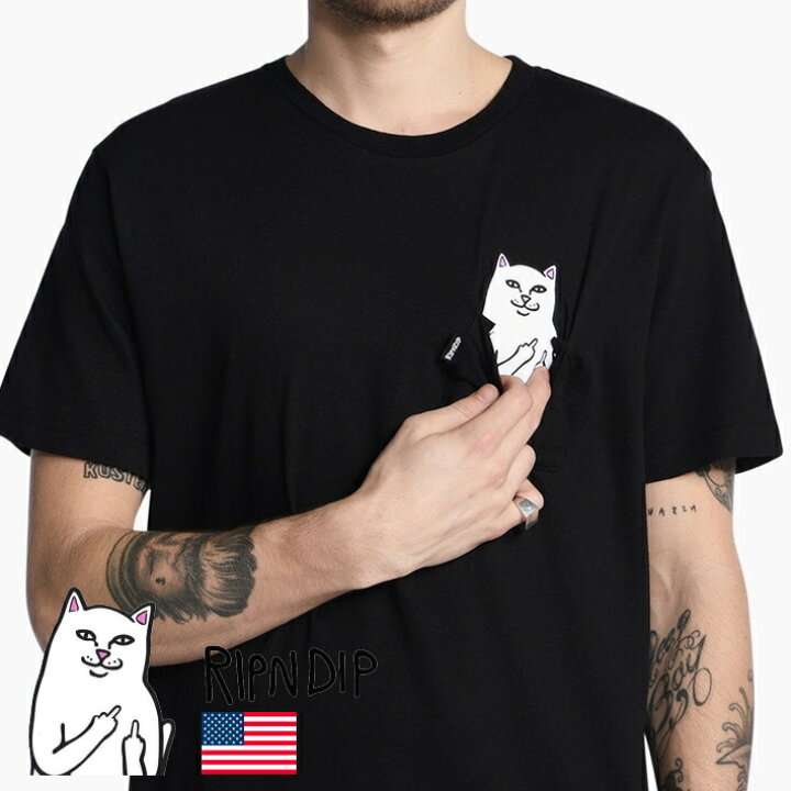 楽天市場 Ripndip リップンディップ Tシャツ 半袖 メンズ レディース 猫 プリント ストリート ファッション ブランド 送料無料 動画ありrndh04 ブラック 黒 Hype
