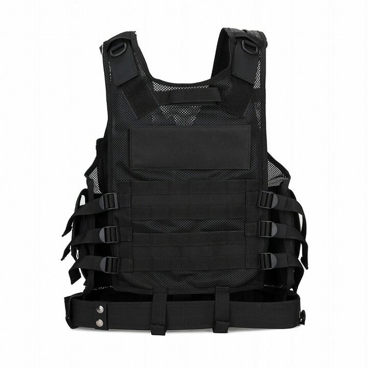 楽天市場 タクティカル ベスト サバゲー コスプレ 戦闘服 特殊部隊装備 Swat クールメッシュ Molle対応 送料無料 ブラック 黒 プレゼント ギフト Hype