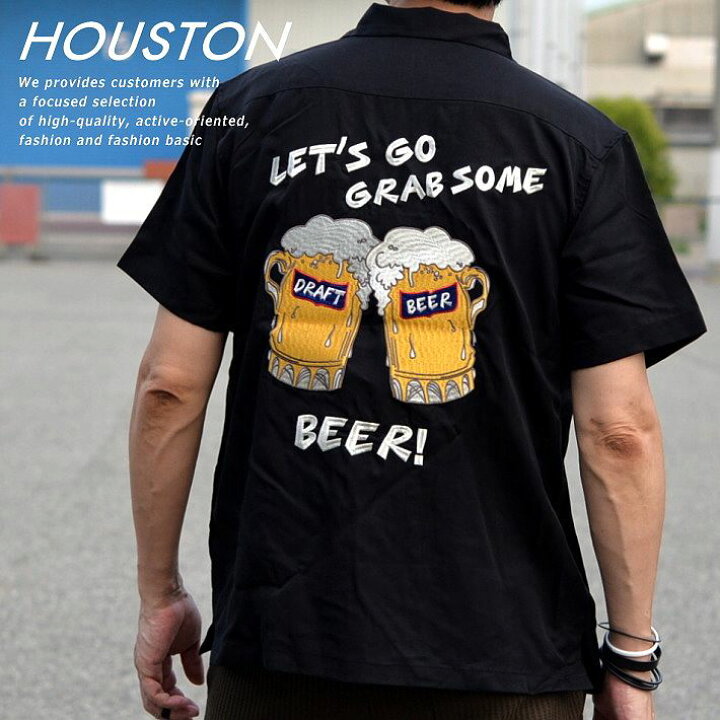 楽天市場】HOUSTON ボーリングシャツ アロハシャツ メンズ 刺繍 半袖 