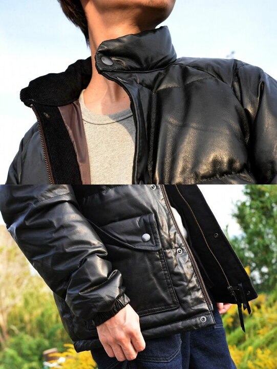 楽天市場】【買わなきゃ損！】ダウンジャケット メンズ 本革 レザー 