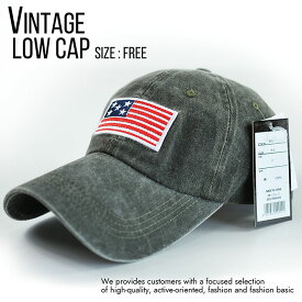 ローキャップ メンズ レディース 帽子 ビンテージ Vintage ミリタリー シンプル こなれ感 820-46 8-3 カーキ プレゼント ギフト