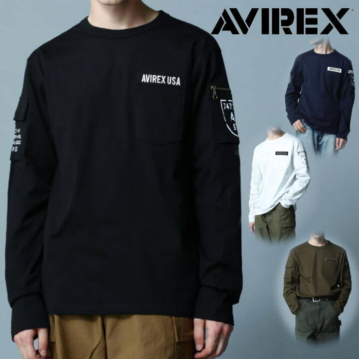 楽天市場】【定番】AVIREX ロンT シャツ 長袖シャツ メンズ 正規品 