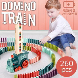 【電池付き/ドミノ260個/すぐに遊べる】ドミノ ドミノ倒し ブロック 積み木 ドミノトレイン ★REVL 7986680 知育玩具 3歳～ おもちゃ 玩具 プレゼント ギフト 送料無料