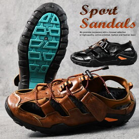 【竹炭消臭インソール付】サンダル メンズ スポーツサンダル ★REVL 7986688 防滑 水陸両用 レジャー アウトドアサンダル ウォーターシューズ マジックテープ ブラック 歩きやすい 海 ビーチ 夏レジャー 送料無料