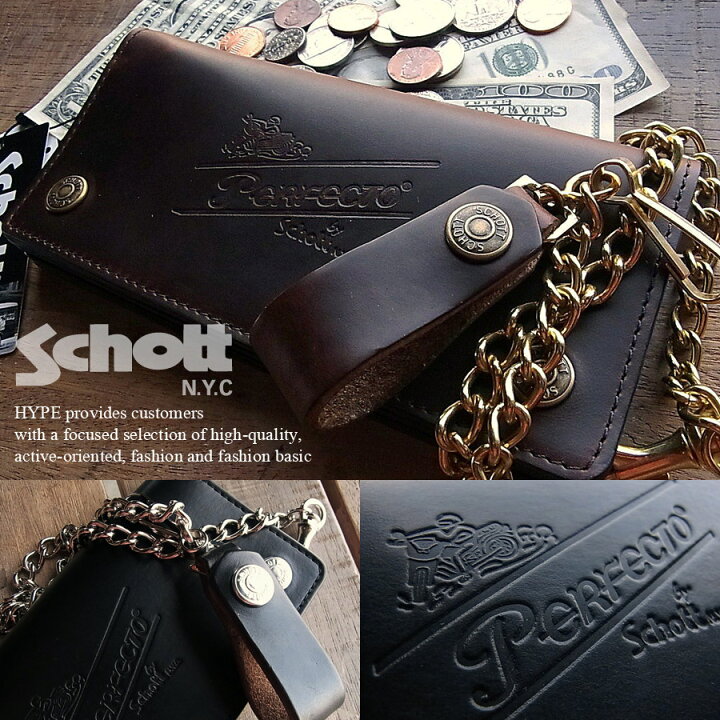 楽天市場】Schott ショット 財布 メンズ 長財布 レザーロング  