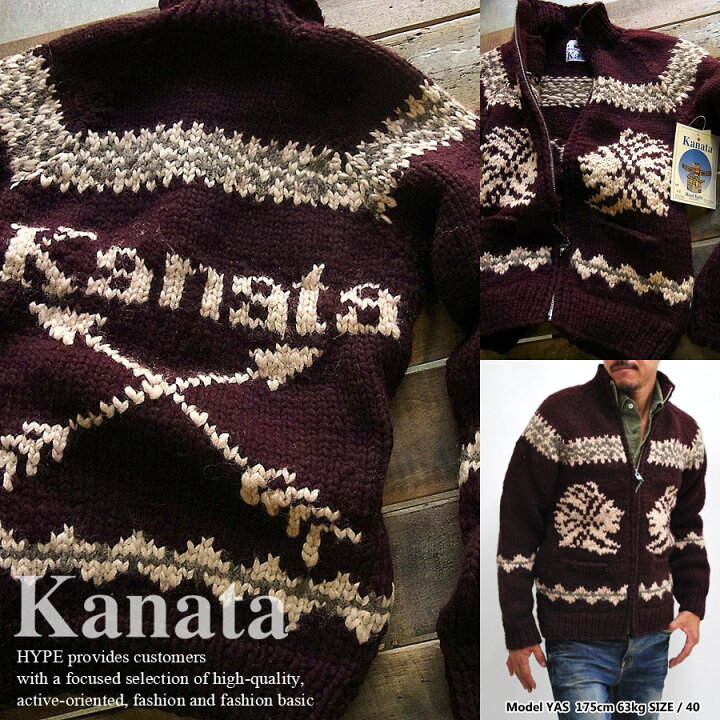 楽天市場】Kanata カナタ カウチンセーター メンズ インディアン刺繍 