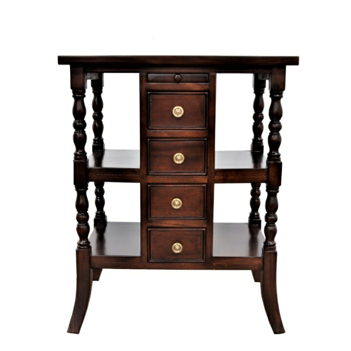 楽天市場】マホガニー 家具 サイドチェスト 木製 完成品 4段 引き出し  