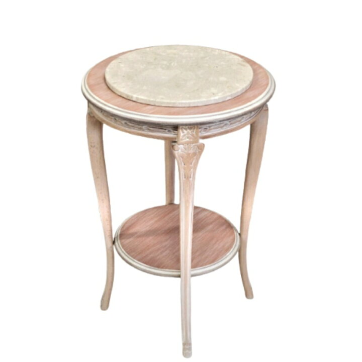 楽天市場】サイドテーブル 花台 大理石 木製 アンティーク イタリア製  