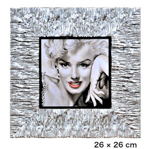 額絵 アートフレーム マリリンモンロー イタリア シルバー 絵画 インテリア 壁掛け ウォールアート 金色 おしゃれ 高級 北欧 輸入雑貨 玄関 リビング 寝室 おしゃれ 店舗 プレゼント 送料無