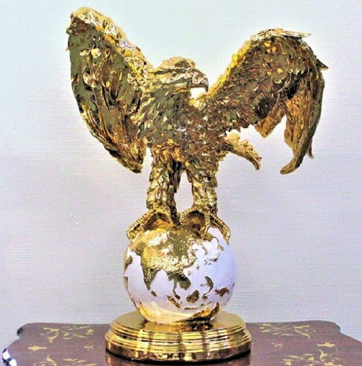 楽天市場】鷹の置物 イーグル オブジェ ゴールド×ホワイト 送料無料  