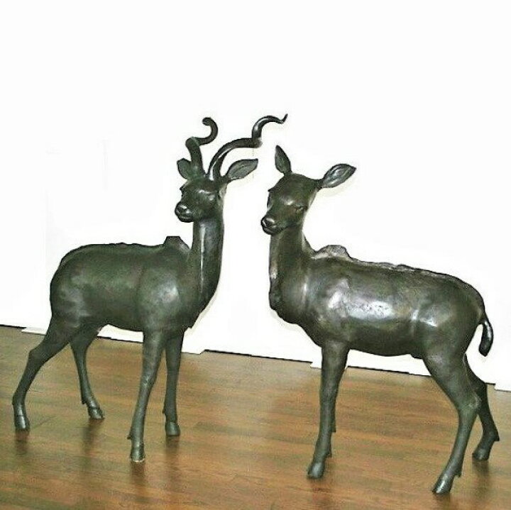 楽天市場】鹿 オブジェ ブロンズ象 置物 ペア 青銅 シカ 夫婦鹿 一対  