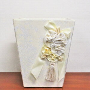 ジェニファーテイラー ダストボックス raffine-WH ゴミ箱 カルトナージュ おしゃれ タッセル BOX 小物入れ JENNIFER TAYLOR かわいい インテリア雑貨 ヨーロピアン アンティーク クラシック モダン