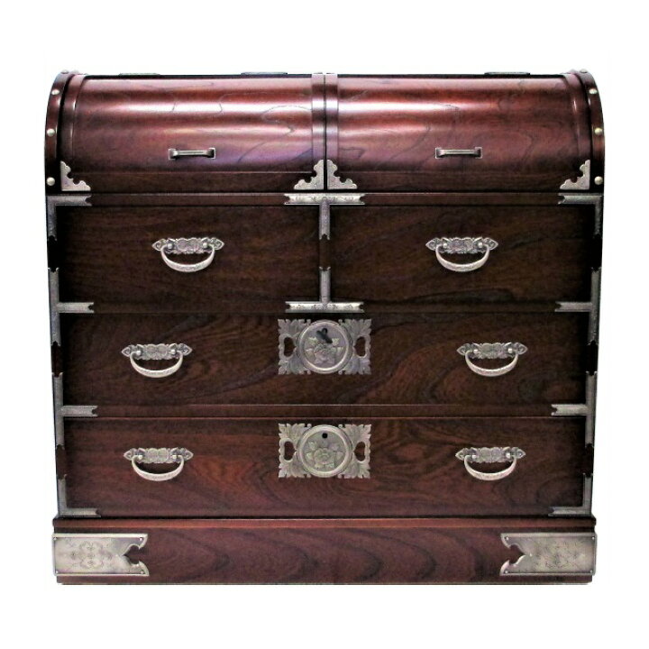 楽天市場】からくり箪笥 チェスト 4段 日本製 木製 完成品 ケヤキ 民芸  