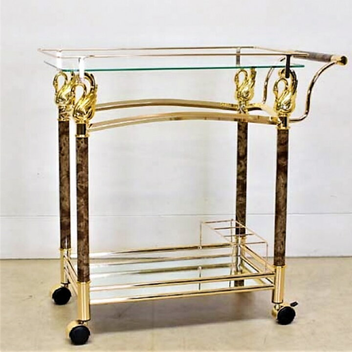 楽天市場】ヨーロピアン ワゴン キャスター付き 2段 収納 おしゃれ  